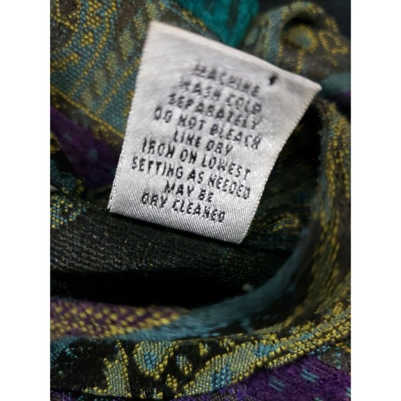 Chico's multicolored print unlined buttoned long sleeve blazer jacket 2 , L - Picture 9 of 10